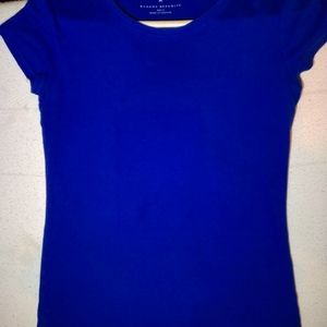 Banana Republic Blue Scoop Neck T-shirt
